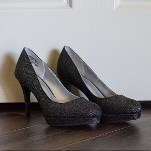 Black Sparkley Heels